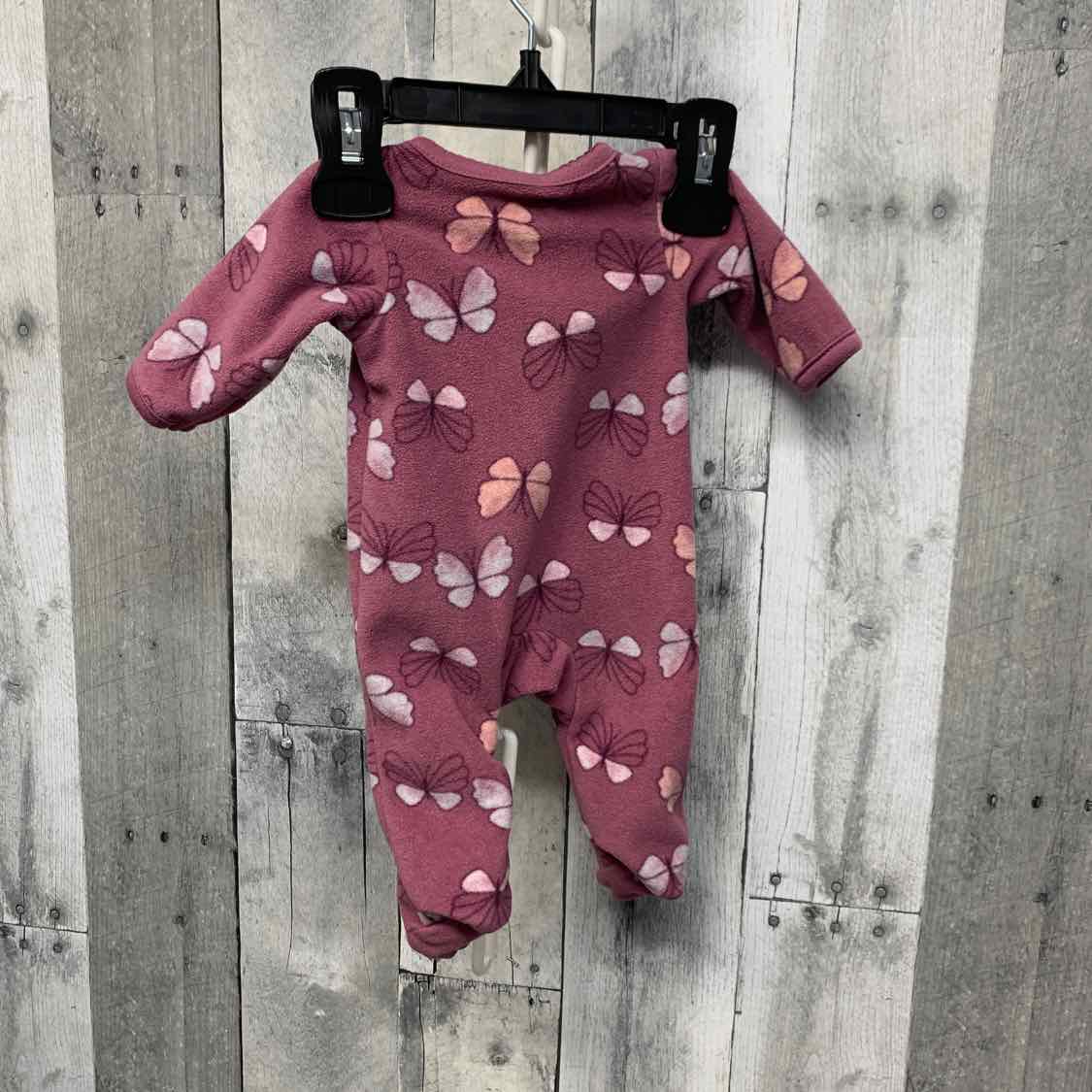 Size Preemie Purple Print Child of Mine Footy PJs