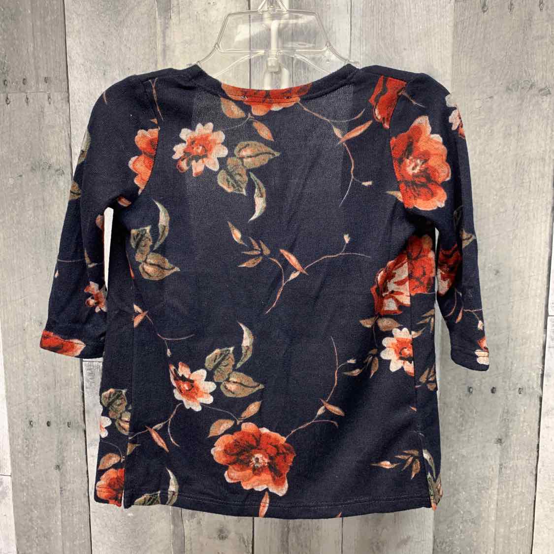 Size 3T Navy Floral Bailey's Blossoms Cardigan