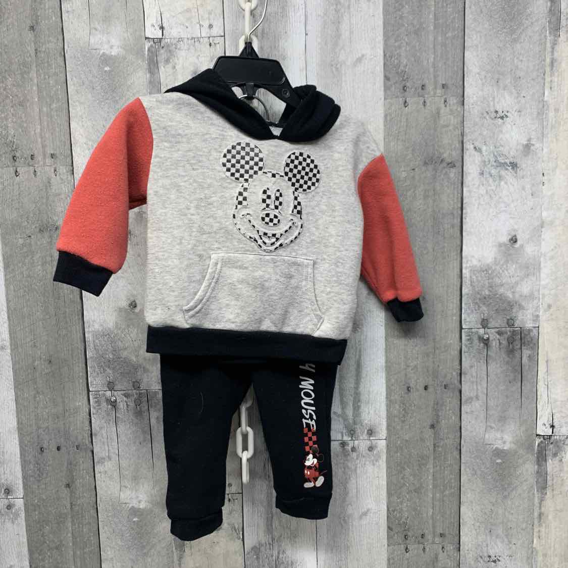 Size 12 Months Black/Gray Disney Sweats - 2pc