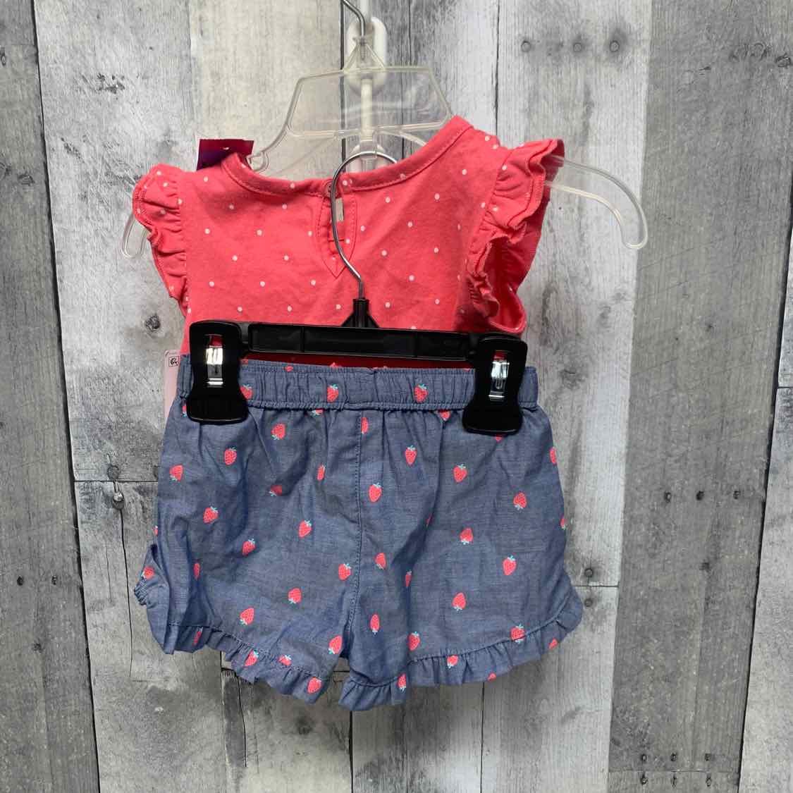 Size 9 Months Pink/Denim Just One You Sweats - 2pc