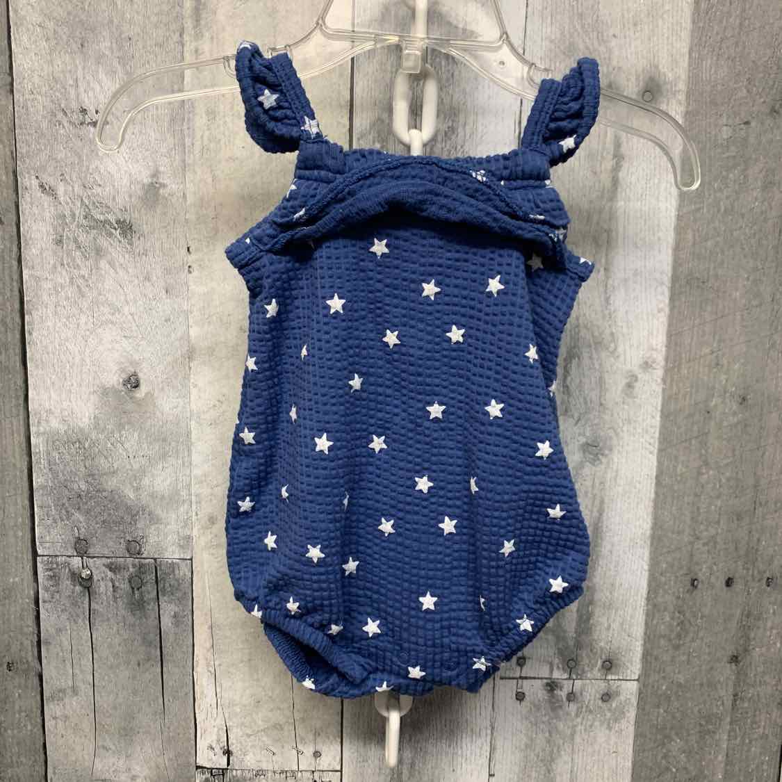 Size 0-3 Months Blue/White Cat & Jack Romper