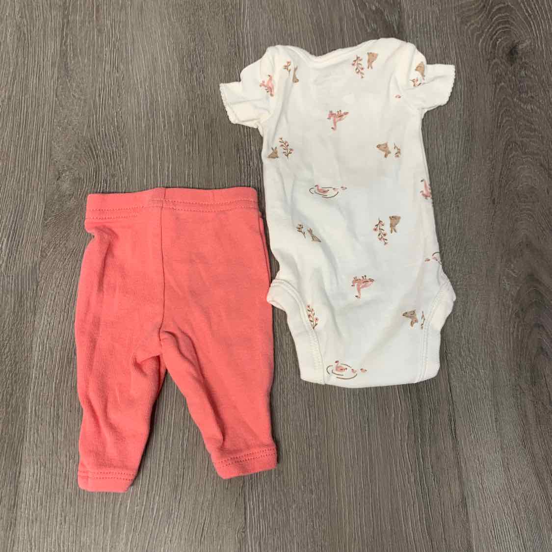 Size Preemie White/Pink Child of Mine Shirt/Pants