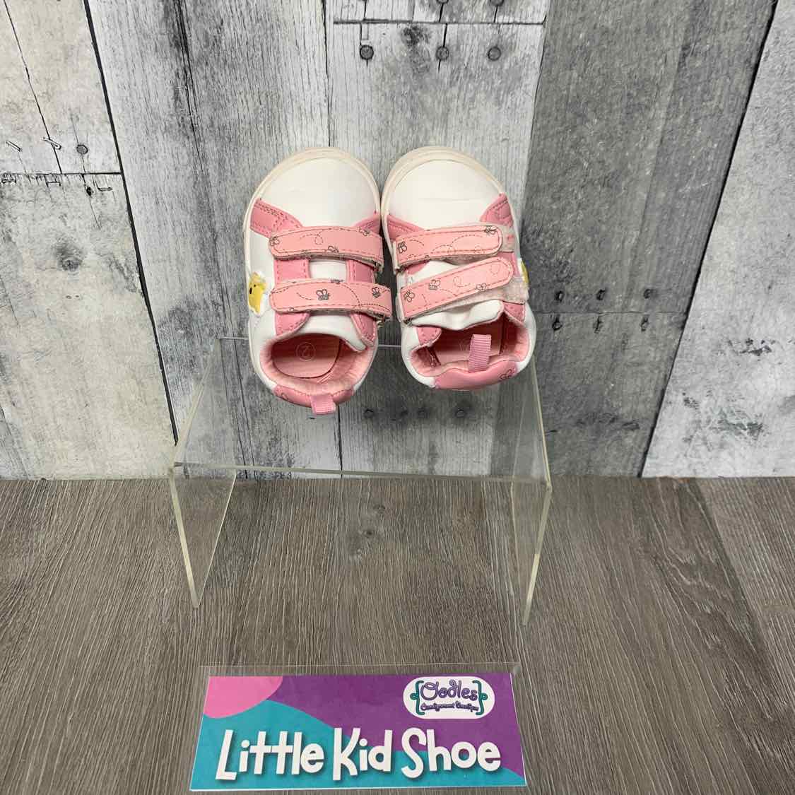 Size 2 White/Pink Disney Sneakers
