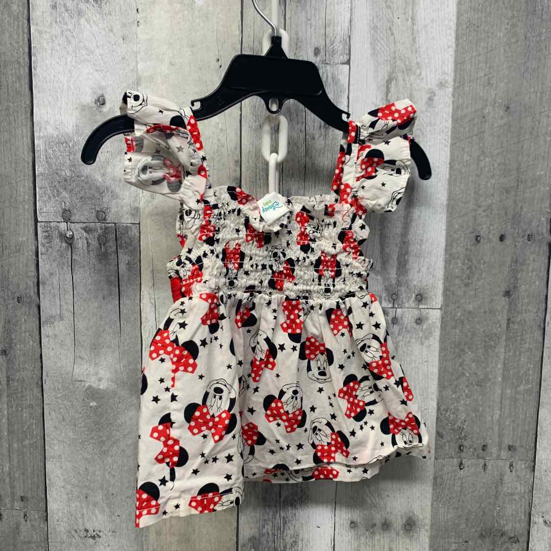 Size 12 Months White/Red Disney Dress