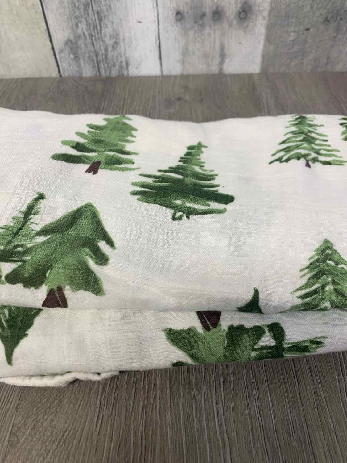 Name Brand White Print Forest Blanket