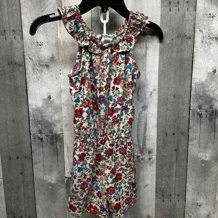 Size 5 White Floral Print B Brand Romper - OodlesCB