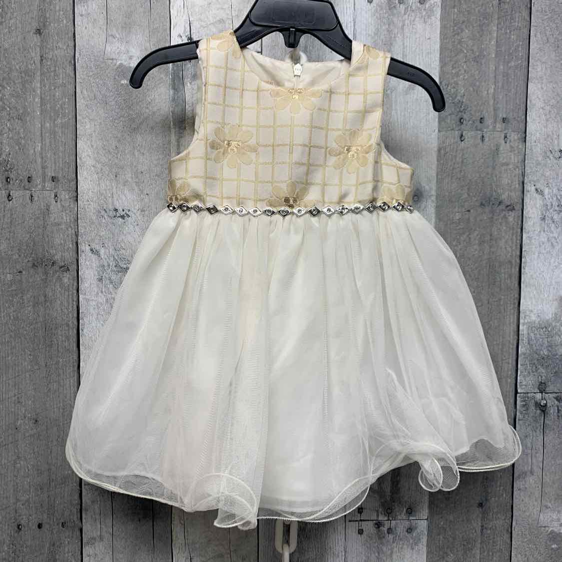 Size 18 Months Tan/White B Brand Dress - Party