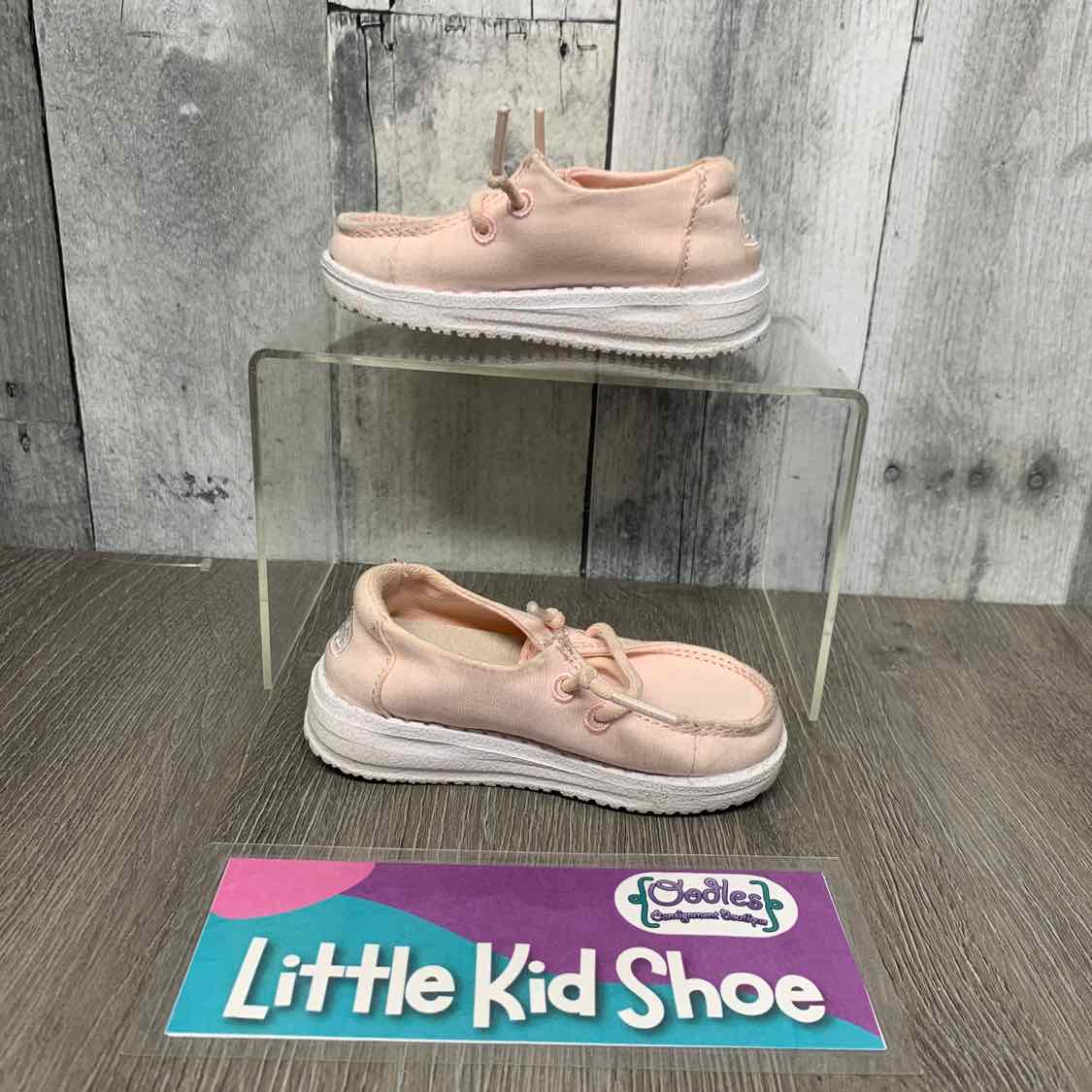 Size 5 Pink/White Hey Dude Loafers