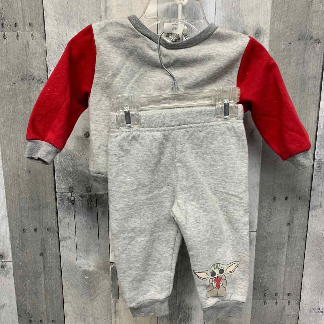 Size 6-9 Months Gray/Red Star Wars Sweats - 2pc