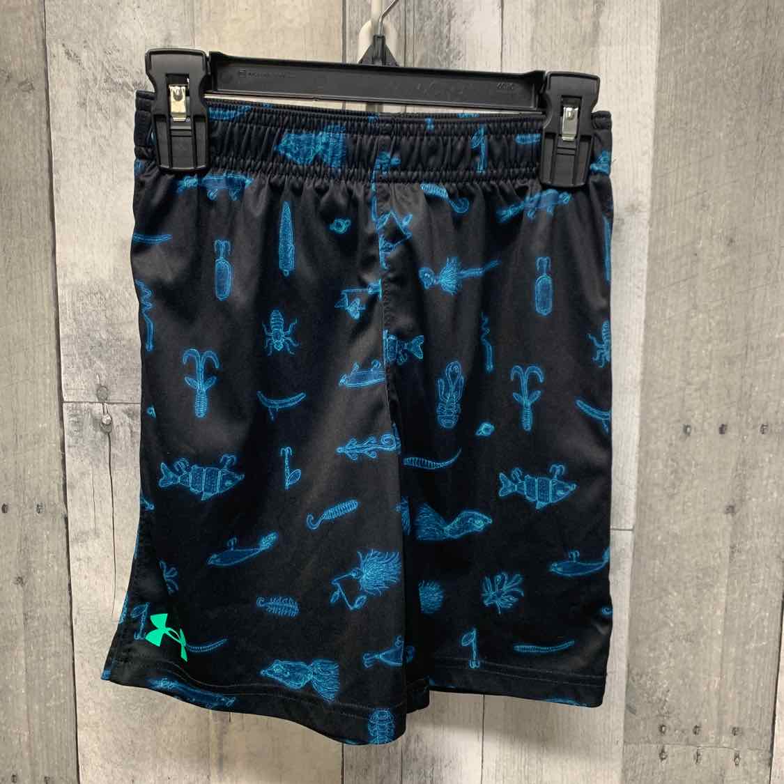 Size 7 Black/Blue Sport Brand Shorts - Athletic