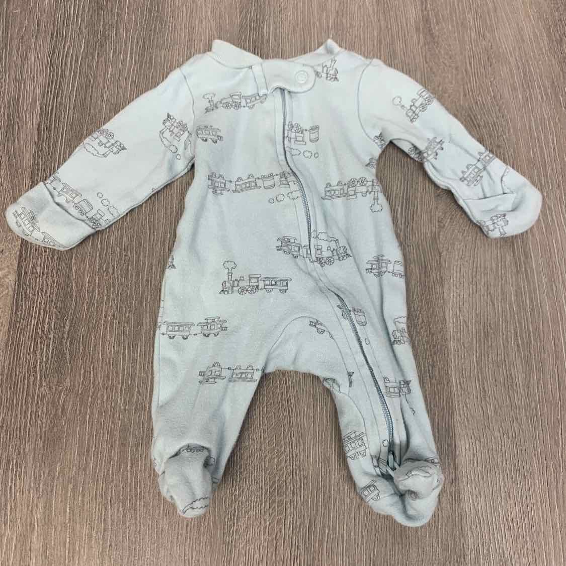 Size Preemie Blue Carter's Footy PJs