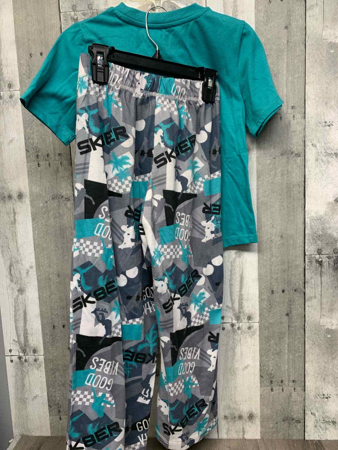 Size 8 Gray/Teal B Brand 2pc PJs