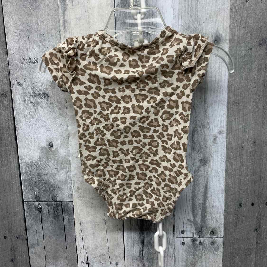 Size 0-3 Months Tan Animal Print Bamboo Bodysuit