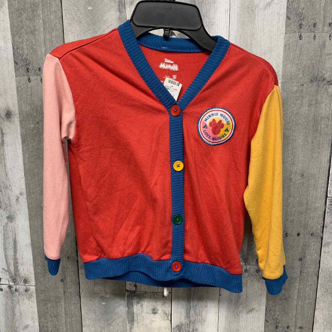 Size 5T Red/Yellow Disney Cardigan