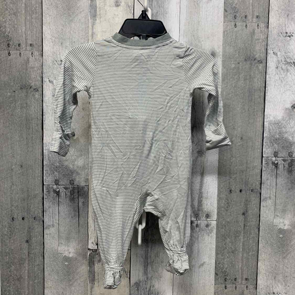 Size 3 Months White/Green Sport Brand Footy PJs