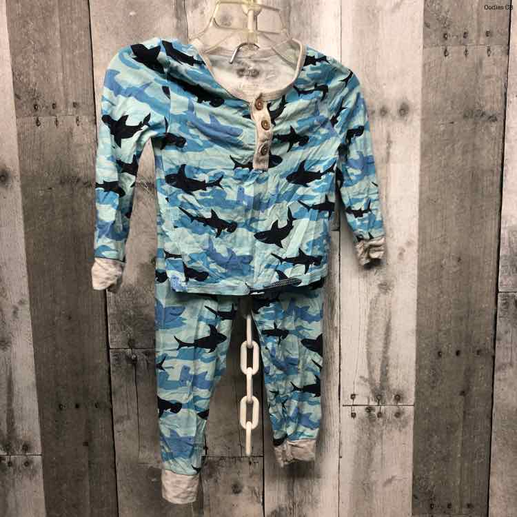 Size 9-12 Months Blue Print Mud Pie 2pc PJs