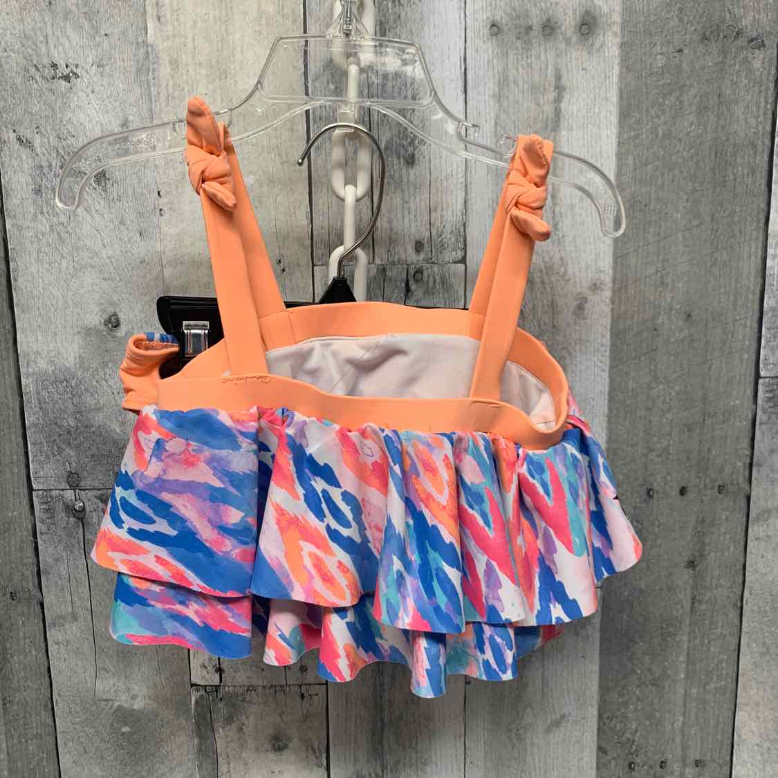 Size 6 Blue/Coral Hurley Swim Suit - 2pc+