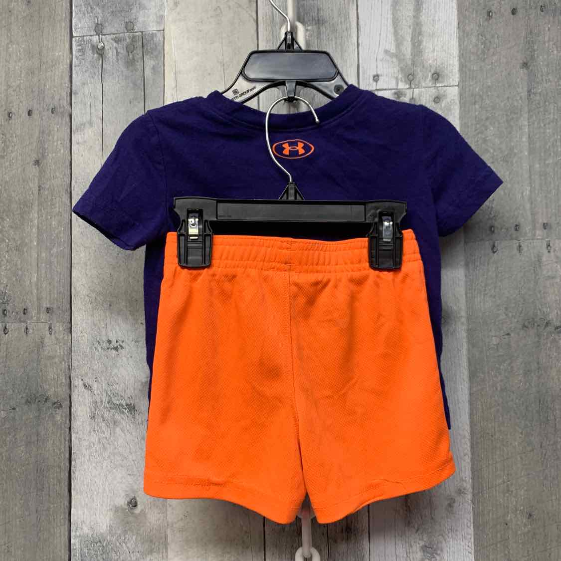 Size 12 Months Purple/Orange Sport Brand Shirt/Shorts - OodlesCB