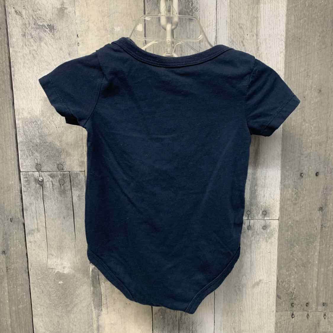 Size 9 Months Navy Graphic Sport Brand Bodysuit