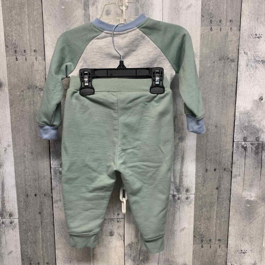 Size 12 Months Gray/Green B Brand Shirt/Pants