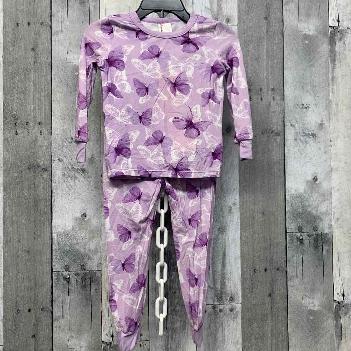 Size 2T Purple Print Bamboo 2pc PJs