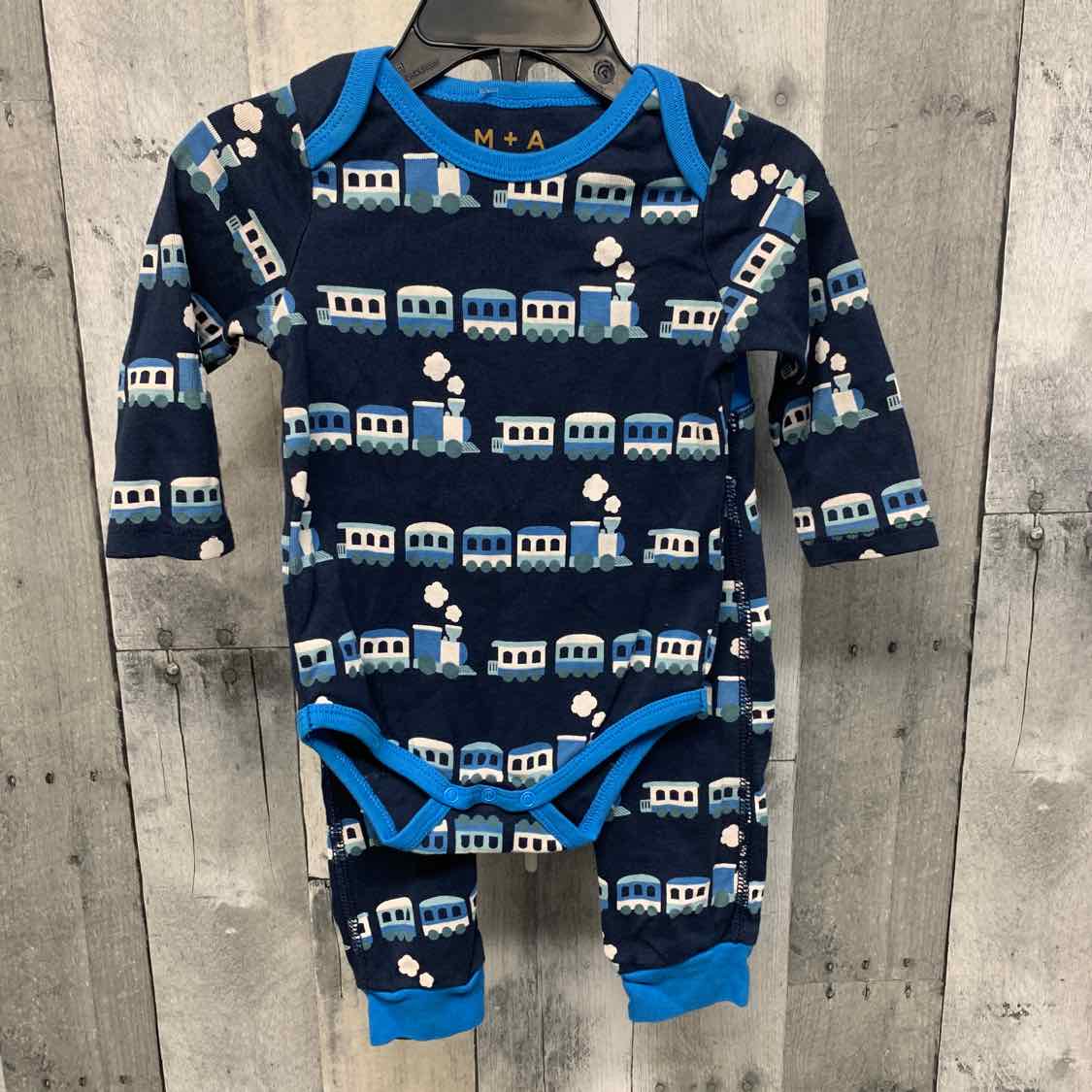Size 9-12 Months Navy Print B Brand Shirt/Pants
