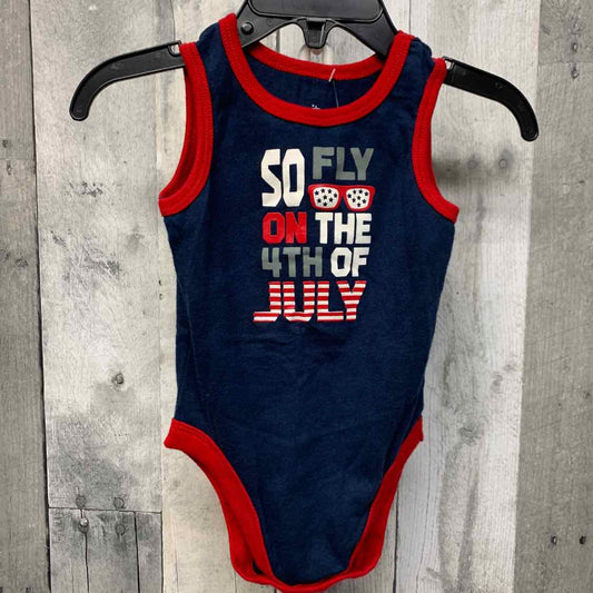 Size 3-6 Months Red/White/Blue Holiday Brands Bodysuit