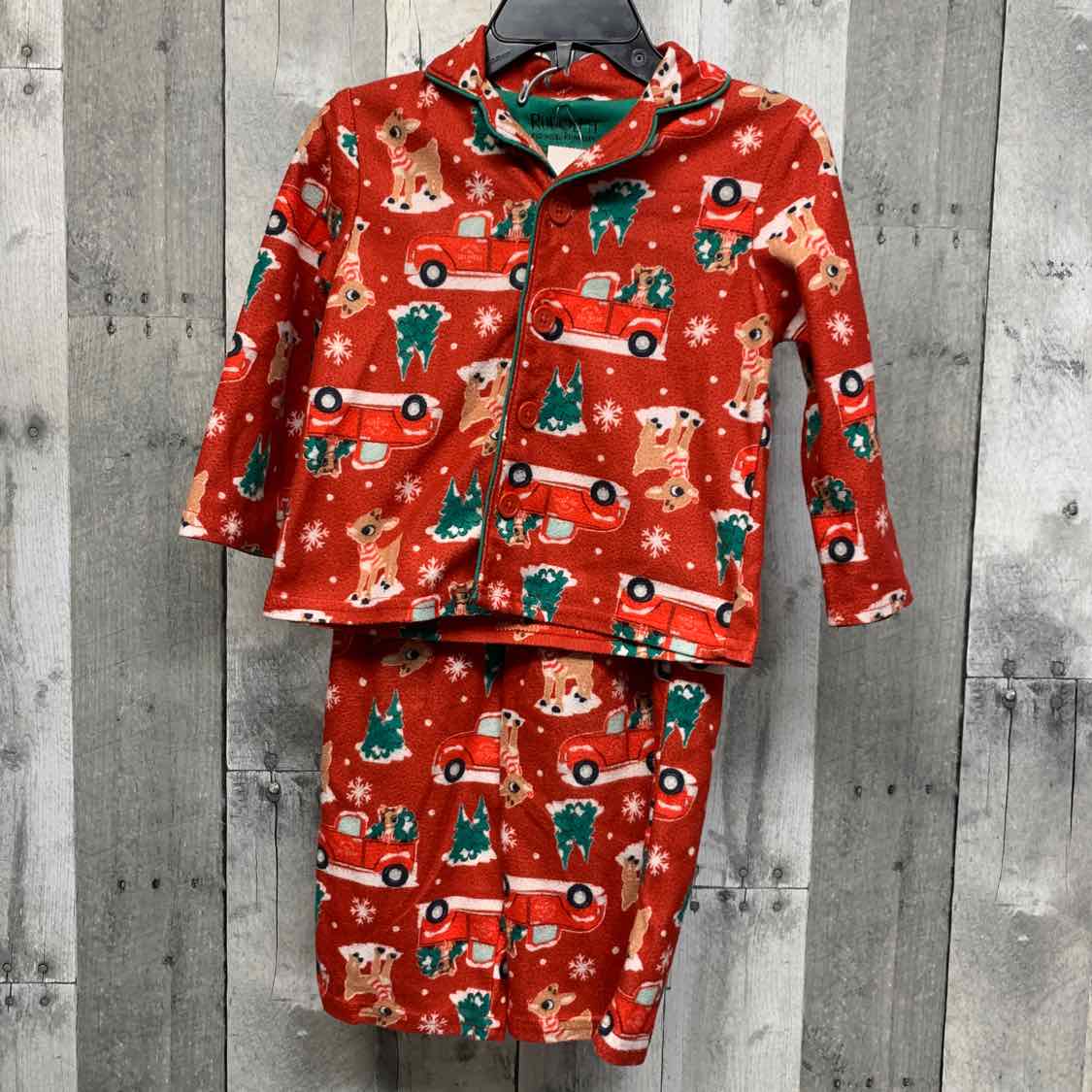 Size 18 Months Red Print Holiday Brands 2pc PJs