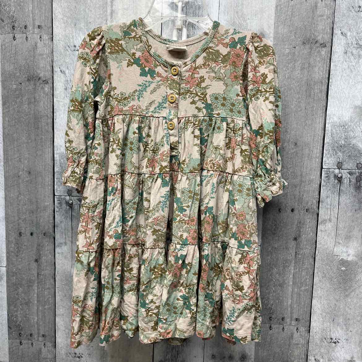 Size 18-24 Months Tan Print Kate Quinn LS Dress