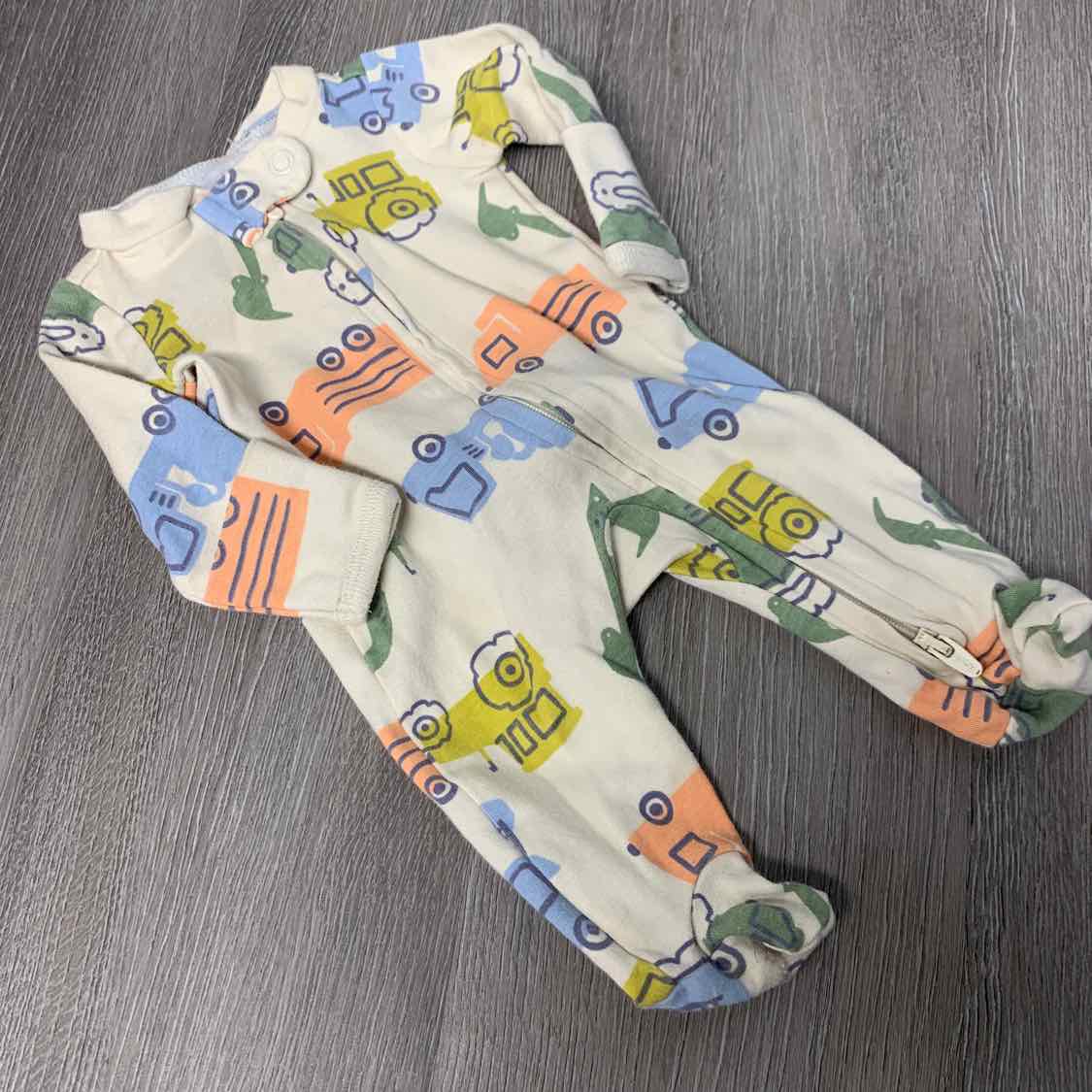 Size Preemie Tan Print Child of Mine Footy PJs