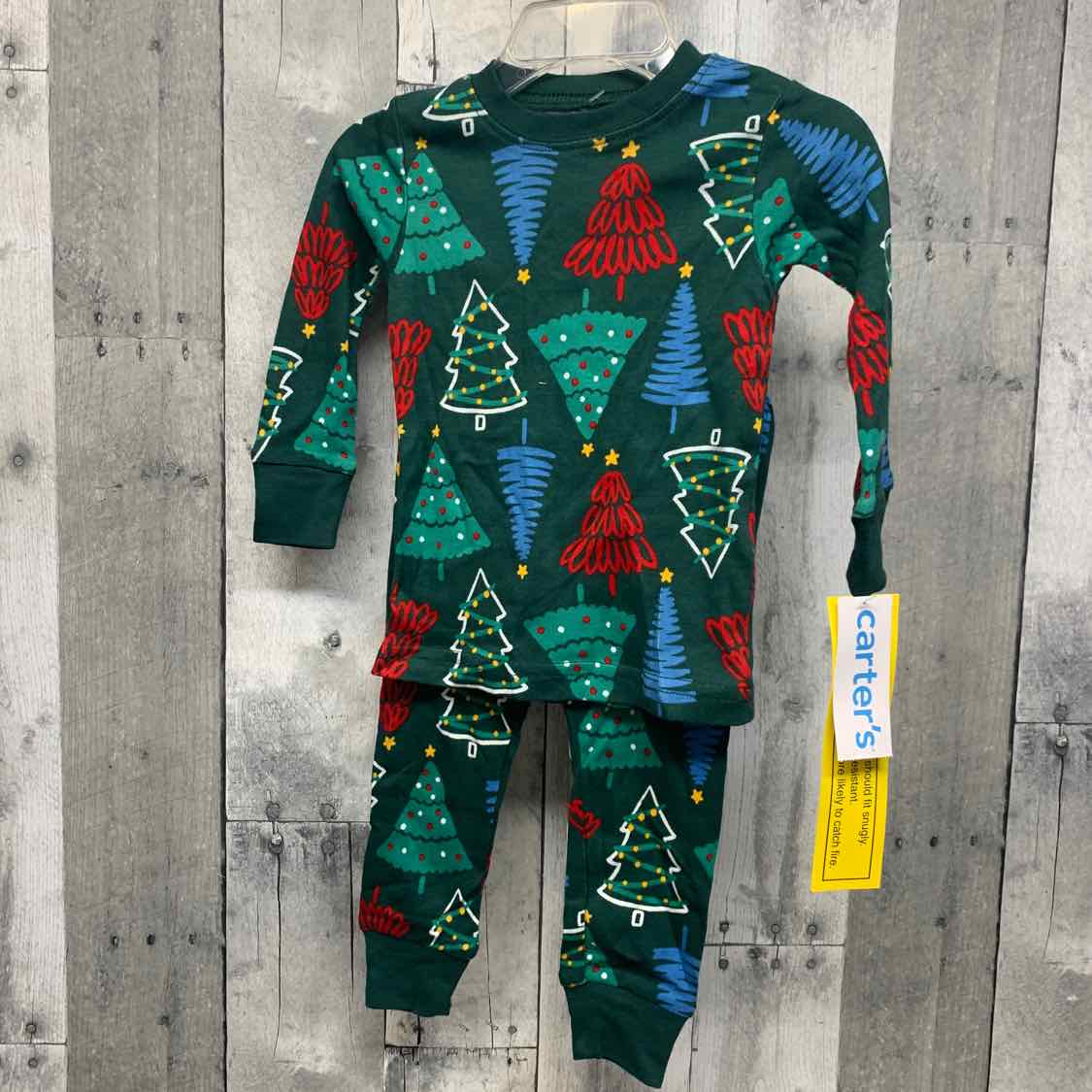 Size 12 Months Green Carter's 2pc PJs