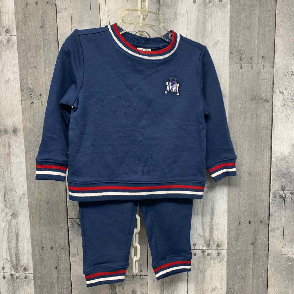 Size 12-18 Months Navy/Red Janie & Jack Sweats - 2pc