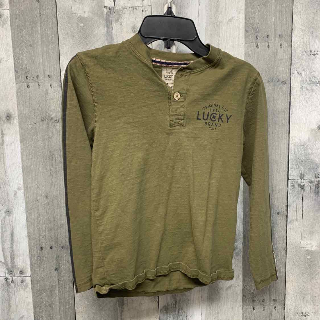 Size Medium Green Lucky Brand Long Sleeve Shirt