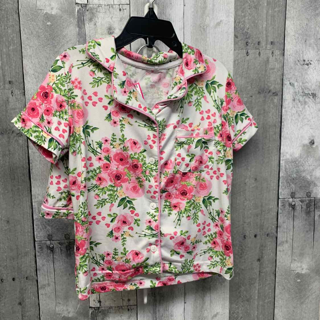 Size 4T Pink Floral Print B Brand 2pc PJs