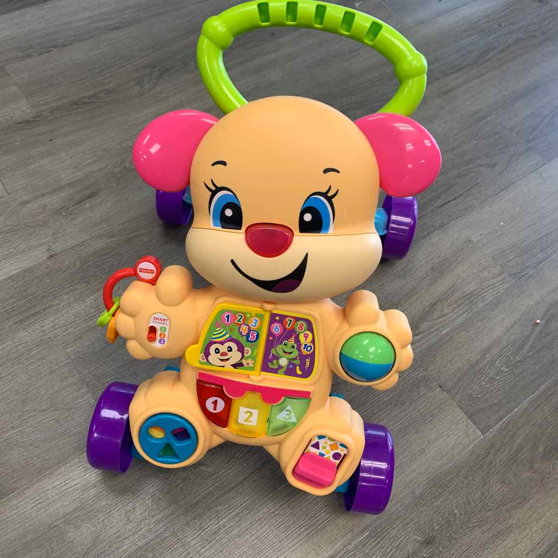 Fisher Price Tan/Pink Activity Walker