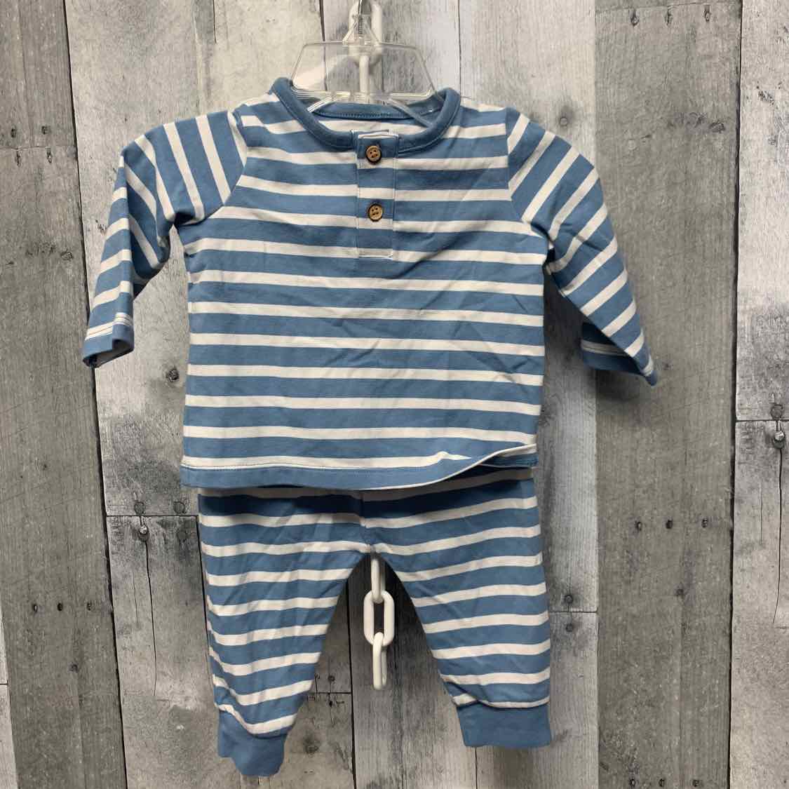 Size 0-3 Months Blue/White Cat & Jack Shirt/Pants