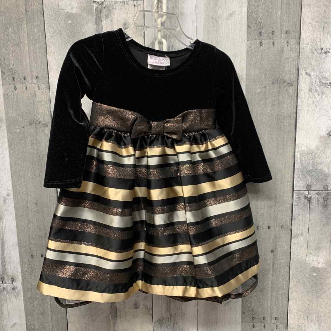 Size 18 Months Black/Gold Mid Brand Dress