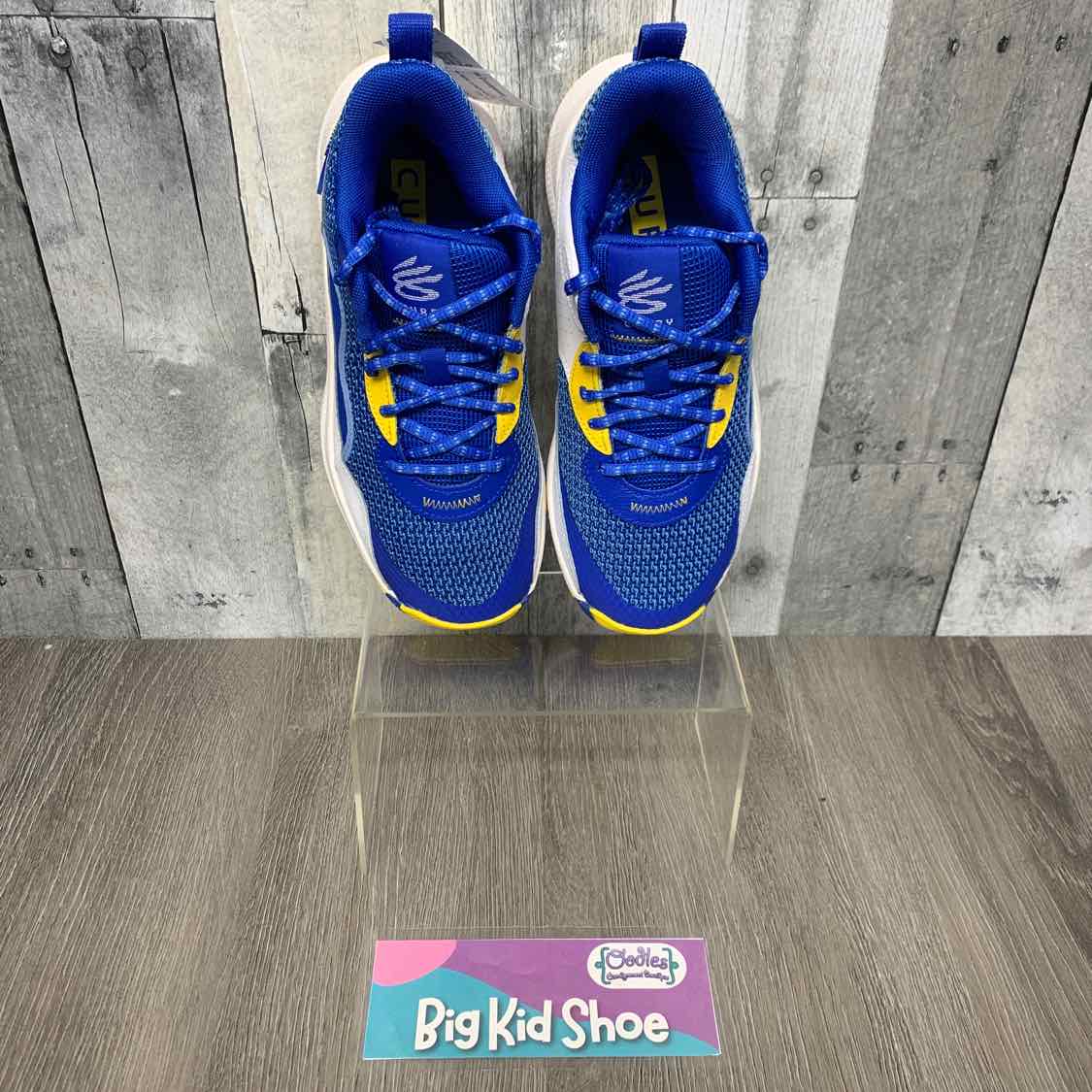 Size 5.5 Blue/Yellow Sport Brand Sneakers