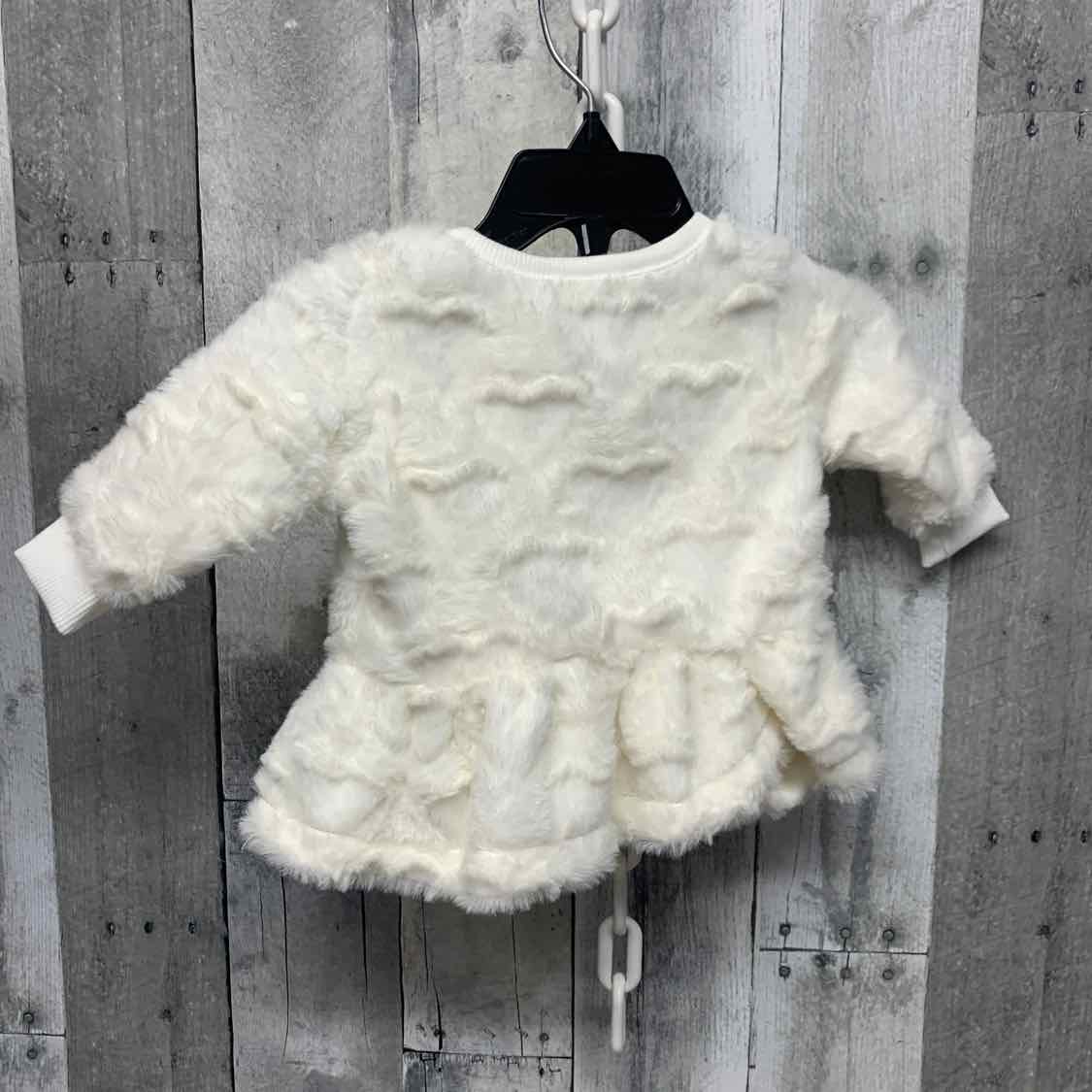 Size 3 Months White Laughing Llama Pull Over