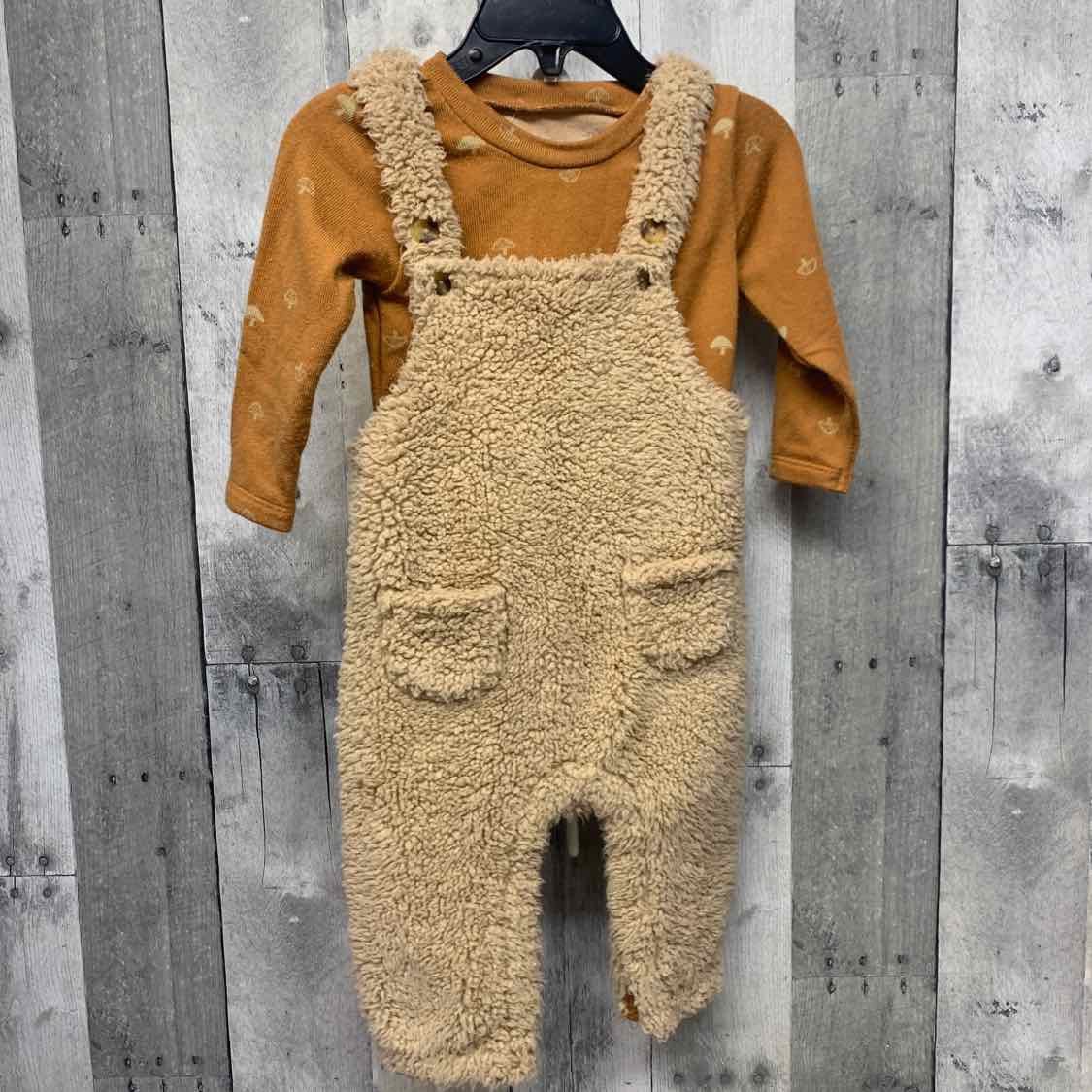 Size 6-9 Months Orange/Tan Modern Moments by Gerber Shirt/Pants