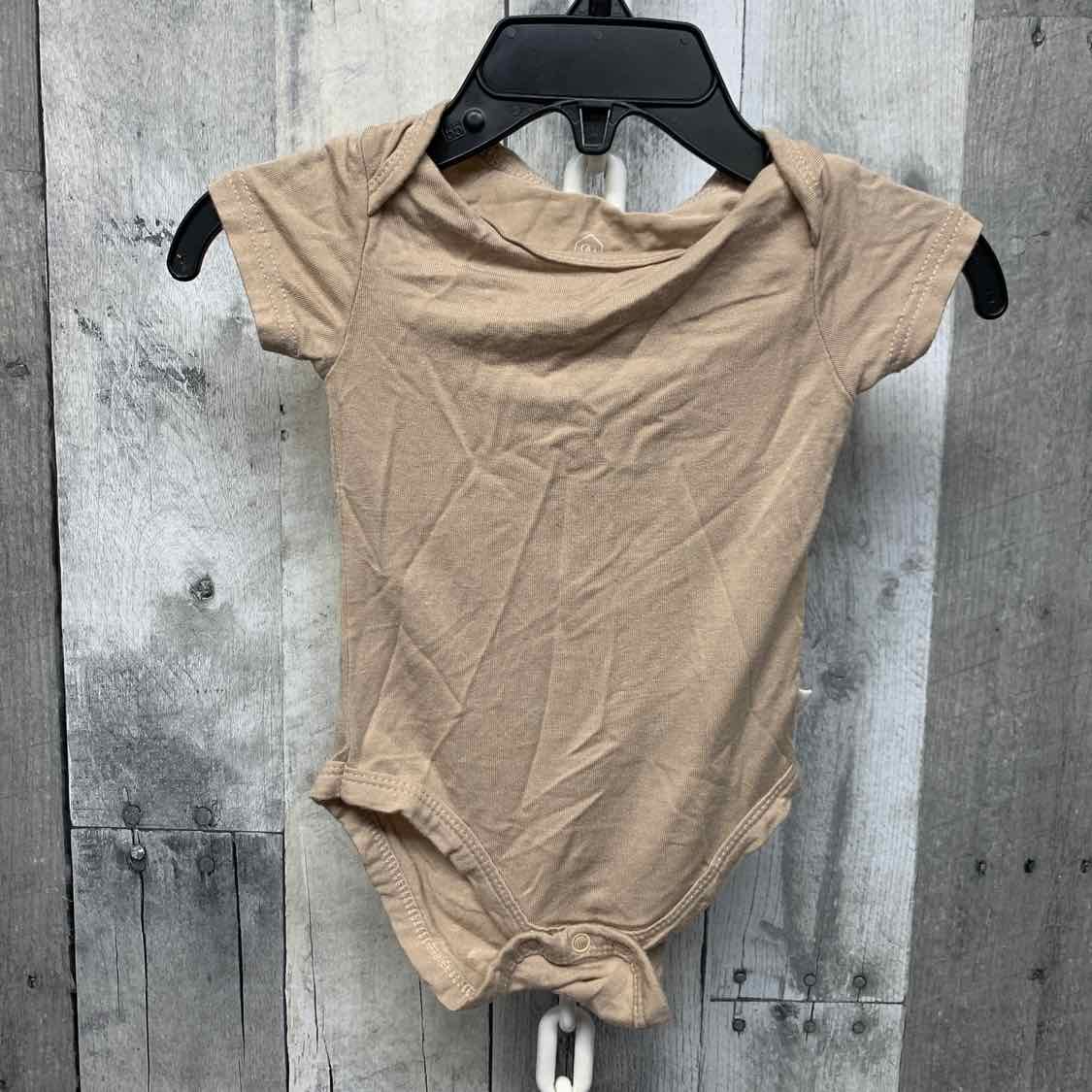 Size 0-3 Months Tan Bamboo Bodysuit