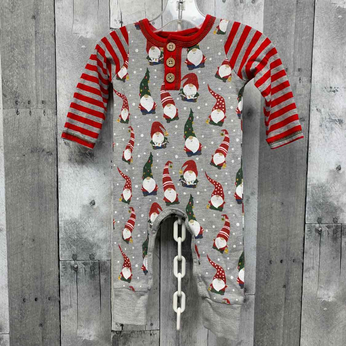 Size 3-6 Months Gray/Red Mud Pie Romper