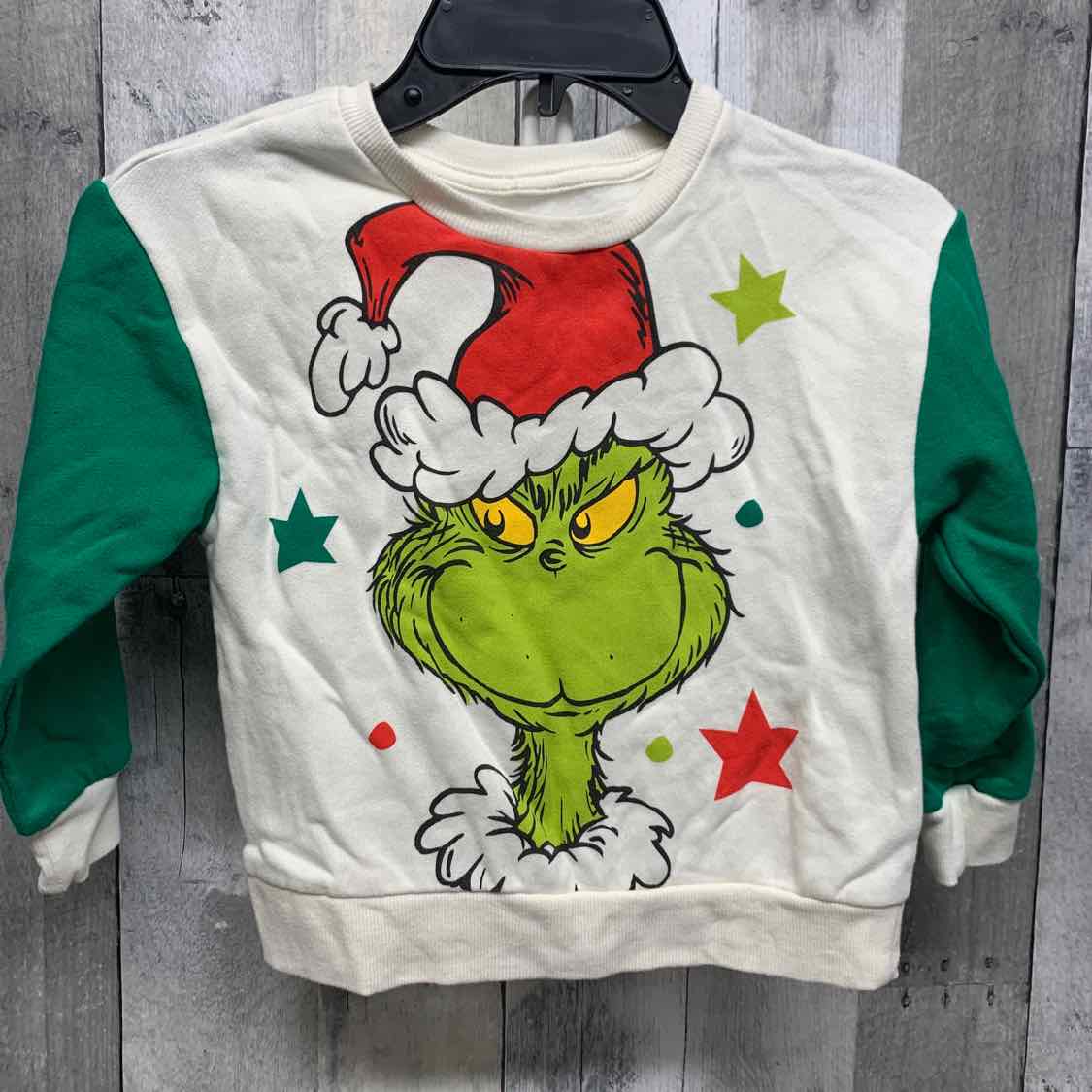 Size 4 White/Green Dr Seuss Sweat Shirt
