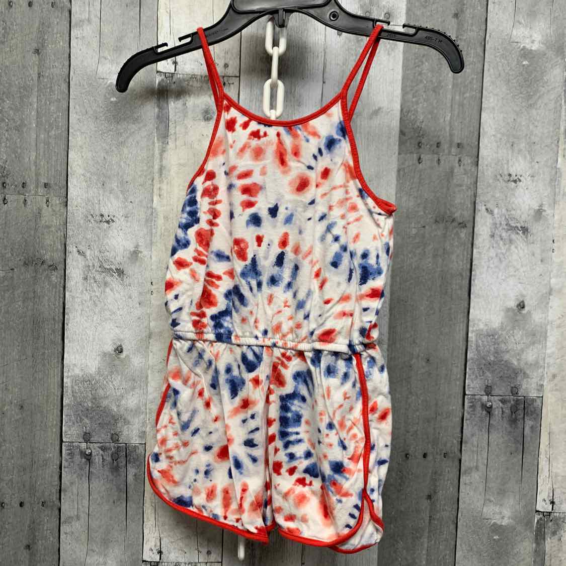 Size 7 White/Red Jumping Beans Romper