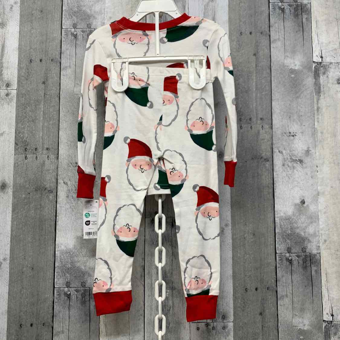 Size 2T White Print Carter's 2pc PJs