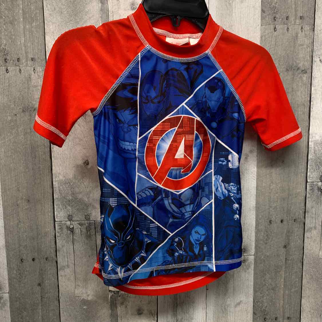 Size 4 Red/Blue Marvel Swim Top