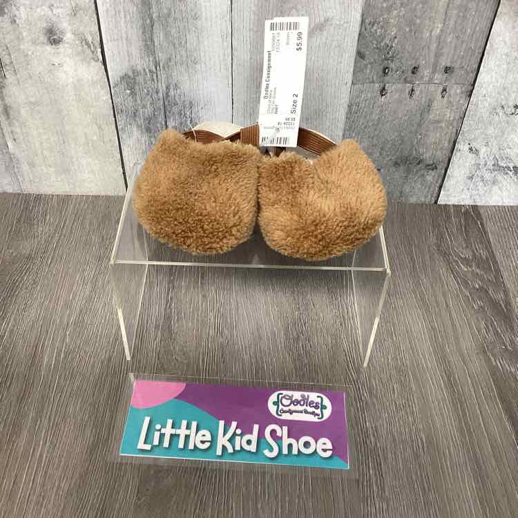 Size 2 Brown Child of Mine Slip On Shoes