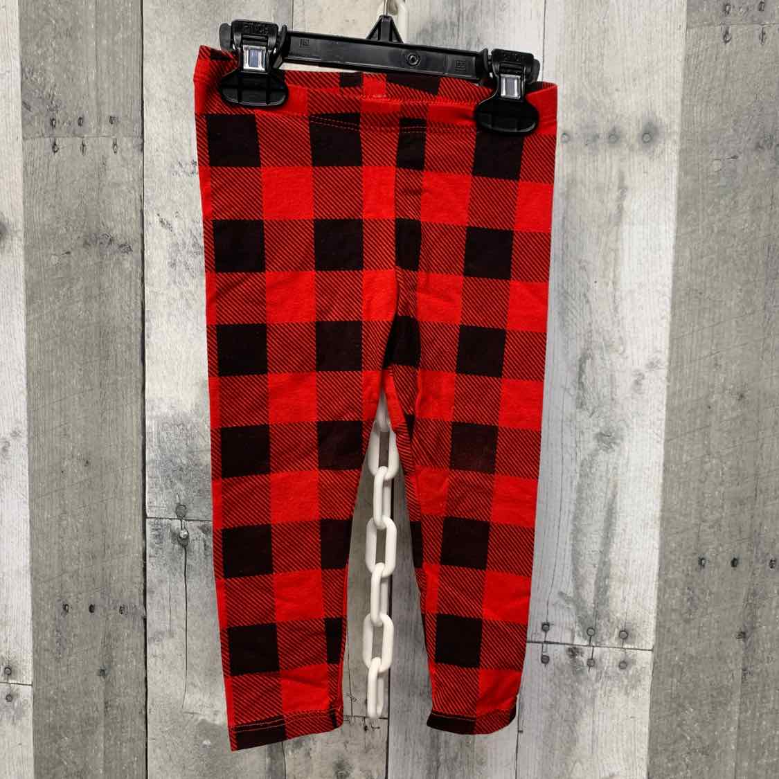 Size 2T Red Plaid Cat & Jack Leggings