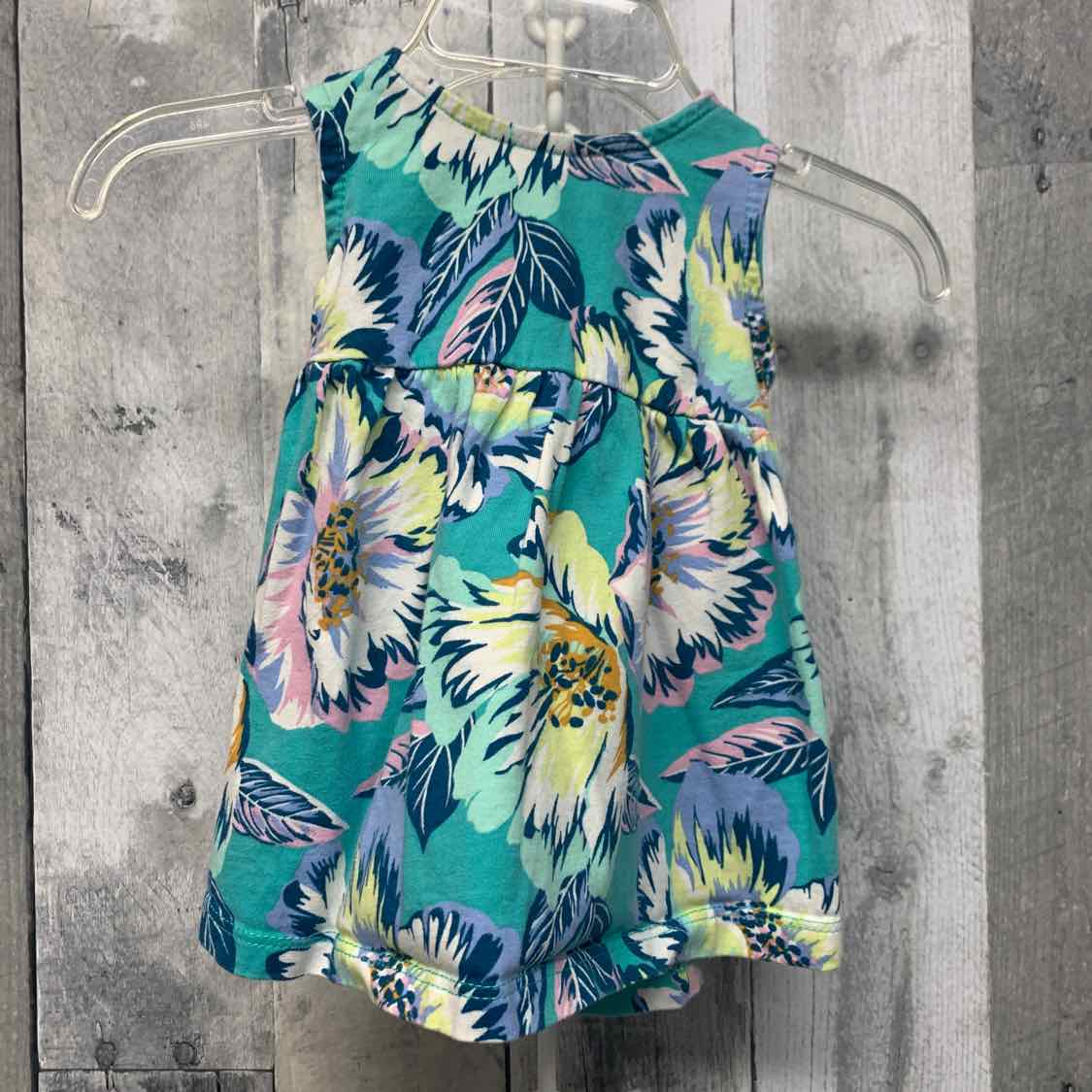 Size 3 Months Green/Blue Carter's Dress