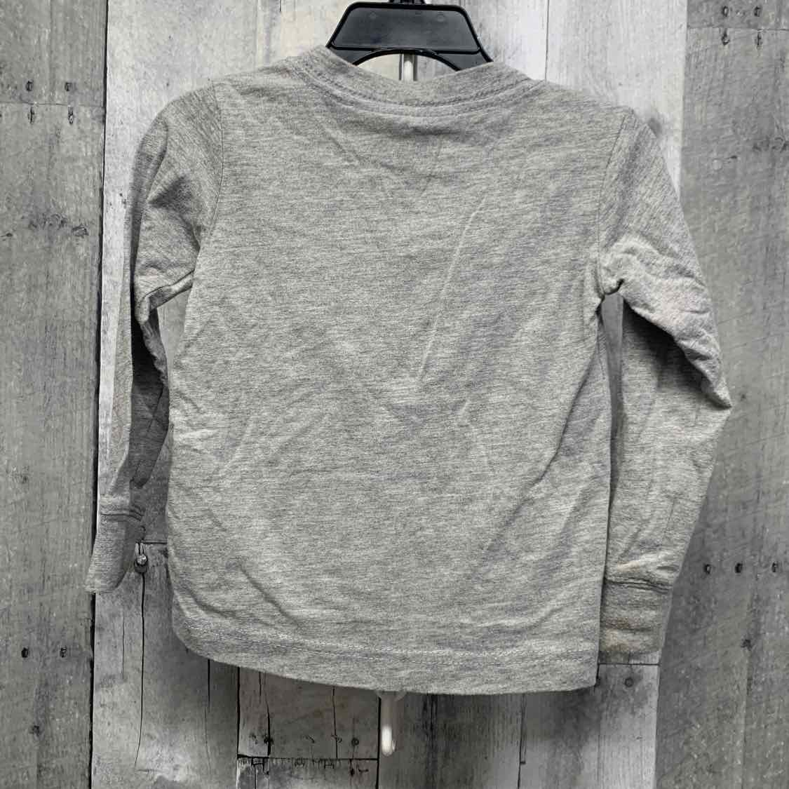 Size 2T Gray/Red Sport Brand Long Sleeve Shirt